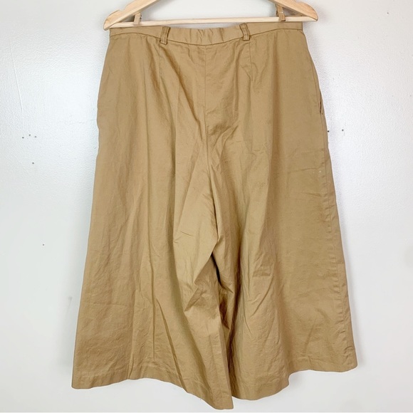 YMC You Must Create 100% Cotton Wide Leg Culottes Tan Khaki US 10 - Picture 7 of 15